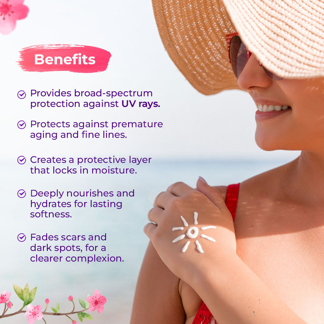 Sukkati Korean Glow Photo Finish Sun Protection Moisturizer, SPF 50 PA++++ SUNSCREEN Enriched with Centella, Hyaluronic Acid and Niacinamide , 50gLl