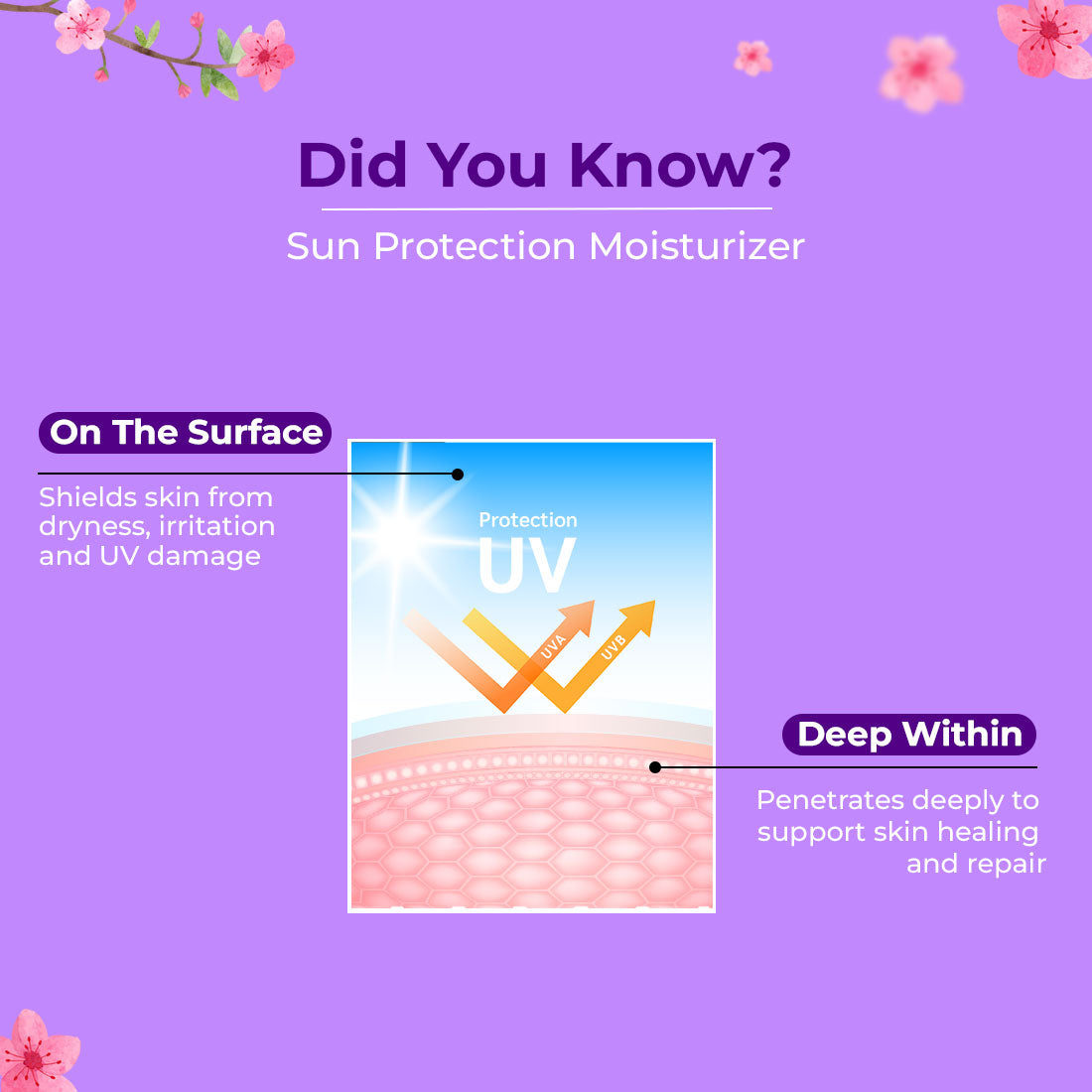 Sukkati Korean Glow Photo Finish Sun Protection Moisturizer, SPF 50 PA++++ SUNSCREEN Enriched with Centella, Hyaluronic Acid and Niacinamide , 50gLl